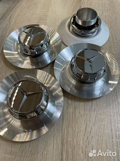 Колпак Mercedes AMG серебристый original 163 мм