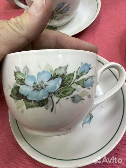 Старинный чайный сервиз СССР. фарфор