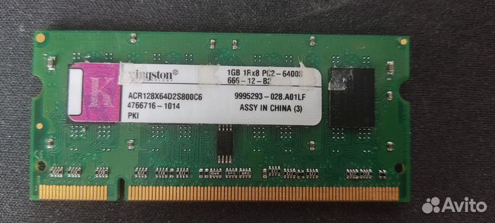 SO-dimm DDR2 1Gb Kingston ACR128X64D2S800C6