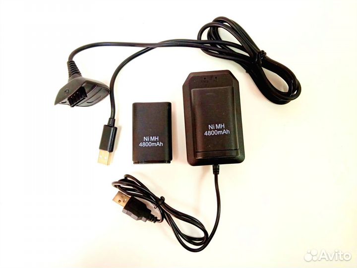 Зарядн. устройство для 2геймпадов Хbox 360 +2Акб