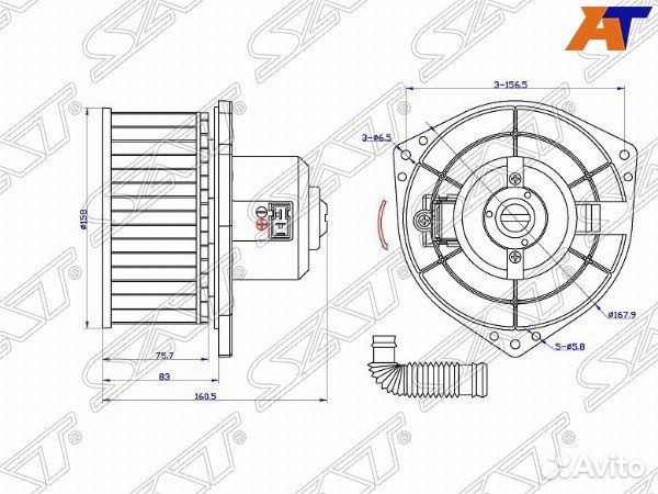 Мотор печки для Nissan Terrano R50 1995-2002 421465
