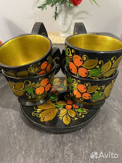 Посуда деревянная Хохлома