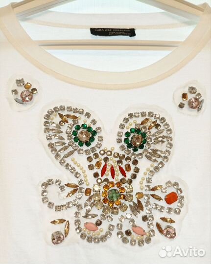 Футболка женская Zara со стразами