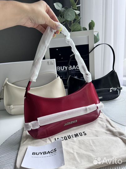 Сумка jacquemus натуральная кожа 3 цвета