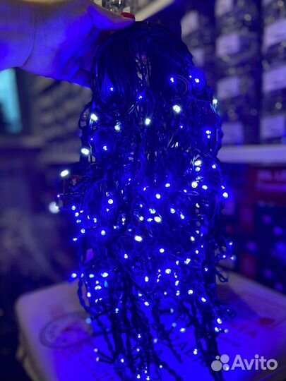 Гирлянда уличная бахрома 12 метров Светодиодная