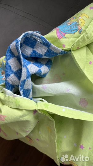 Наволочка, пододеяльник, подушка и одеяло детское