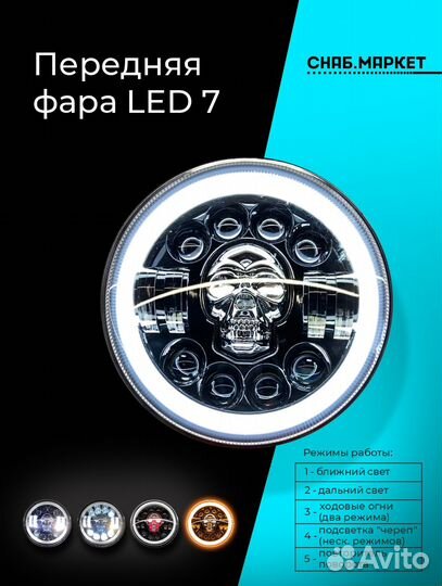 Светодиодная фара LED нива иж камаз