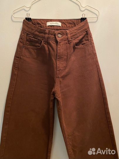 Джинсы клеш широкие прямые