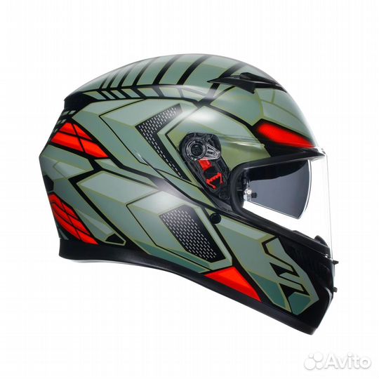 Шлем AGV K3 decept matt green