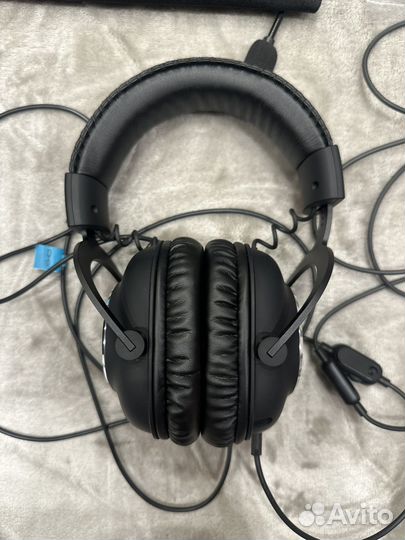 Проводные наушники logitech g pro x черный