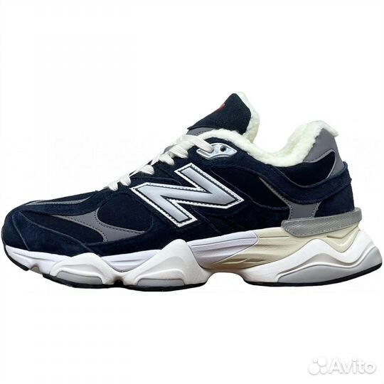 NEW balance 9060 navy white С мехом