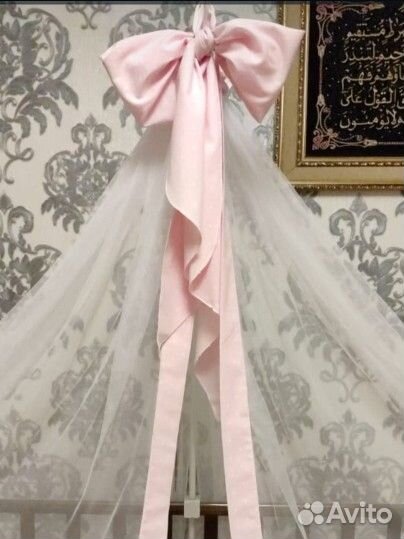 Бортики и балдахин+ кронштейн в кроватку