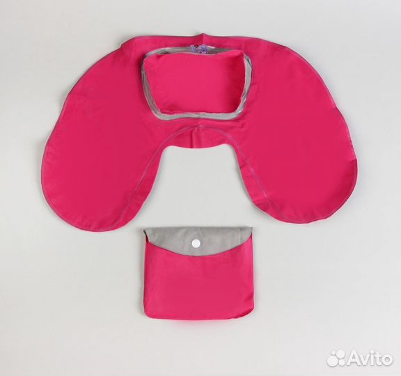 Подушка-воротник для шеи, с подголовником, надувна