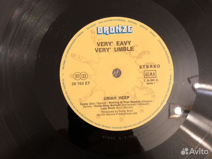 Lp Uriah Heep - Very 'eavy Very 'umble