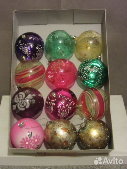 Наборы елочных украшений, винтаж