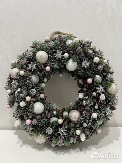 Рождественский венок ручная работа