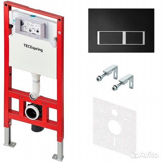 Комплект инсталляция тесе черн. +черный унитаз