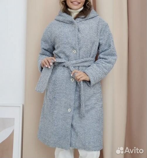 Зимняя шерстяная шуба 46