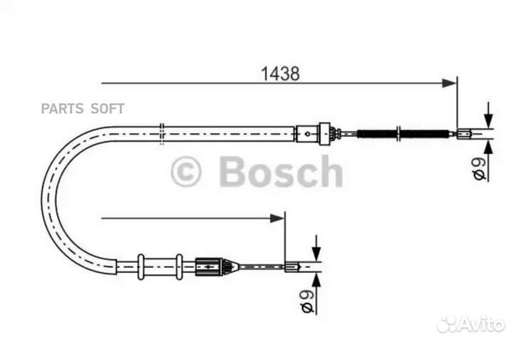 Bosch 1987477634 тормозной трос