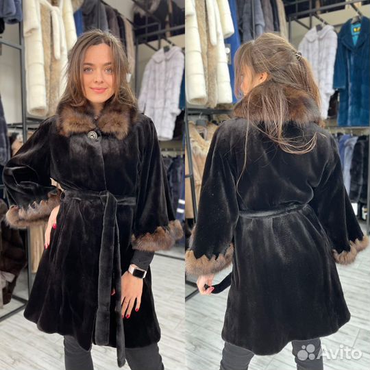 Шуба норковая с соболем Греция