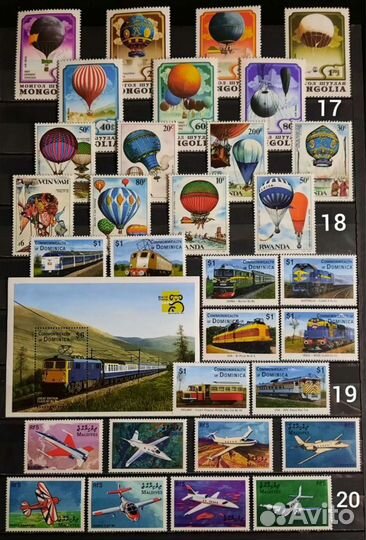 Коллекция марок Транспорт 60-90х 2 (чистые )