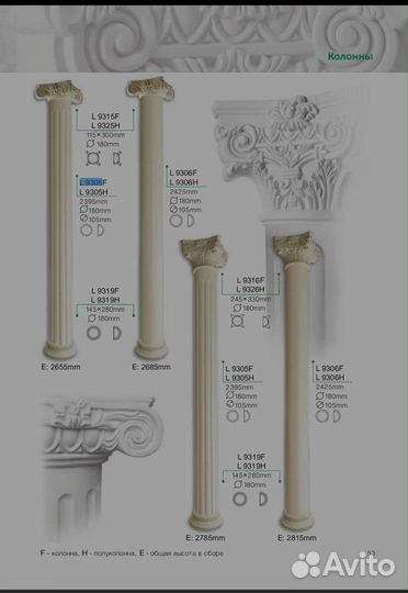 Колонна декоративная полиуретан Fabello Decor