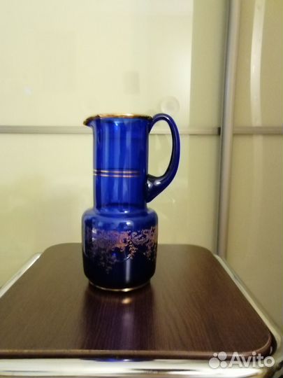 Кувшин богемское стекло, окружность низа 40см