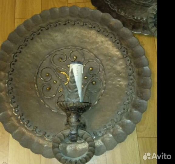 Антикварные бронзовые электрические бра