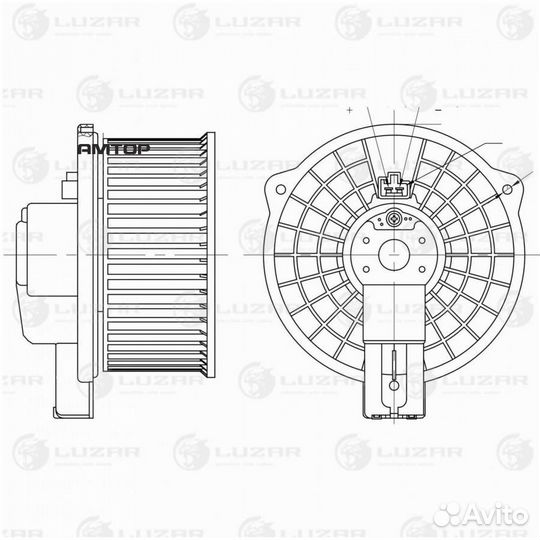Luzar LFH 25LF Вентилятор отопителя Luzar LFh 25LF