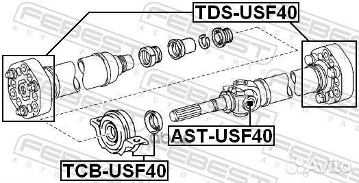 AST-USF40 крестовина карданного вала 24.5x74.5