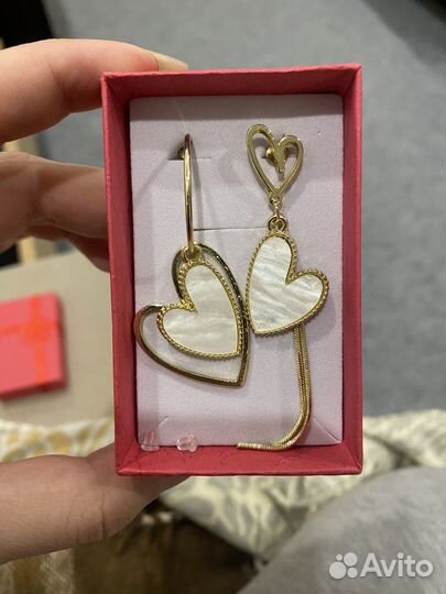 Серьги-сердечки