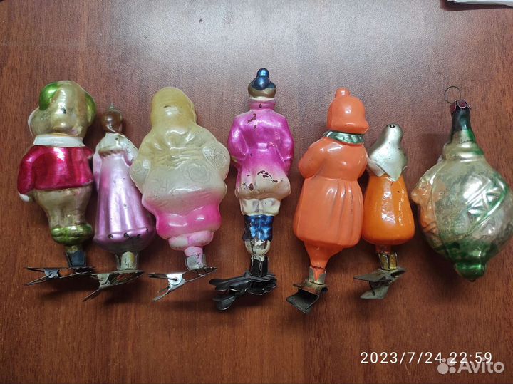 Елочные игрушки СССР на прищепках Нечастые