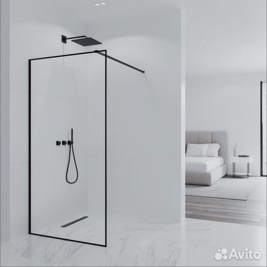 Огражденние для душа из закалённого стекла