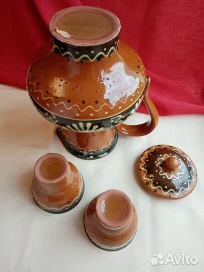 Кувшин две чашки СССР керамика