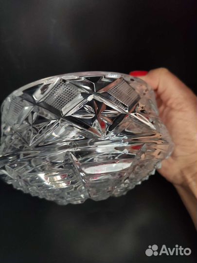 Хрусталь СССР красивый салатник