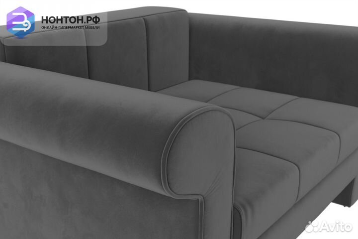 Кресло выкатное Берли велюр серый