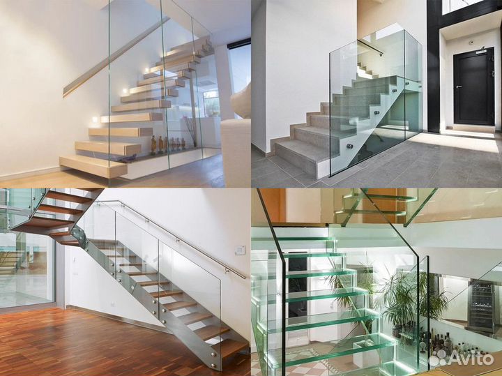 Стеклянные ограждения лестниц