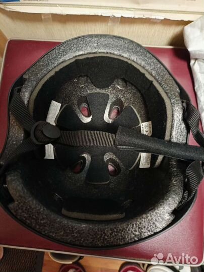 Шлем детский защитный, черный, 51-55 см