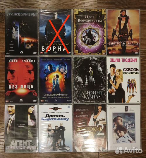 Фильмы и мультики на DVD в slim боксах и в стекле
