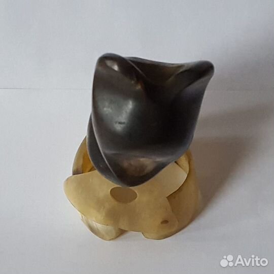 Игрушка СССР мишка сувенир медведь из рога кости