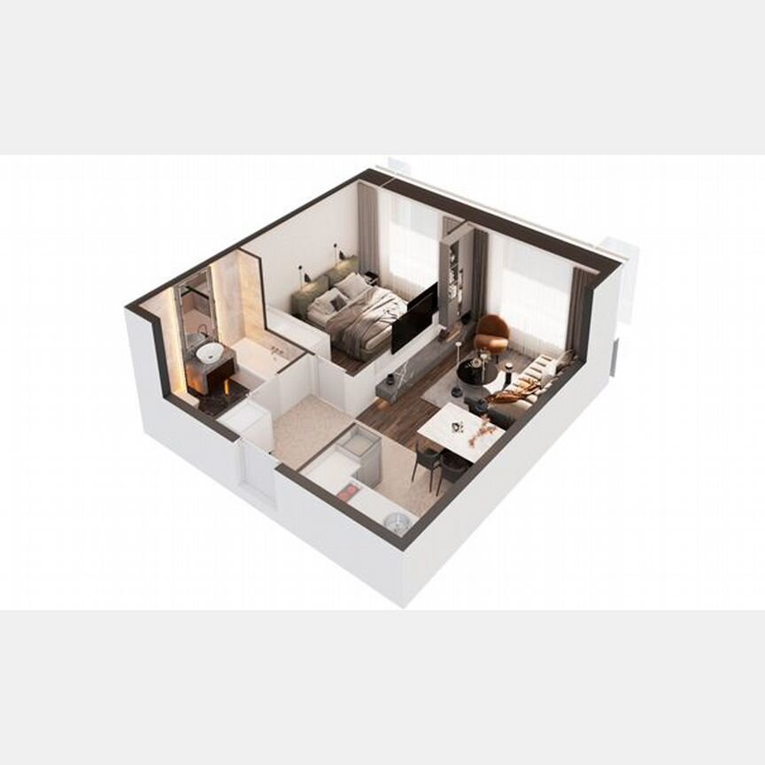 1-к. апартаменты, 37,3 м², 22/30 эт.