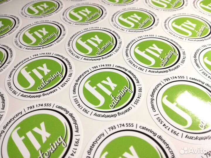 Печать наклеек стикеров этикеток