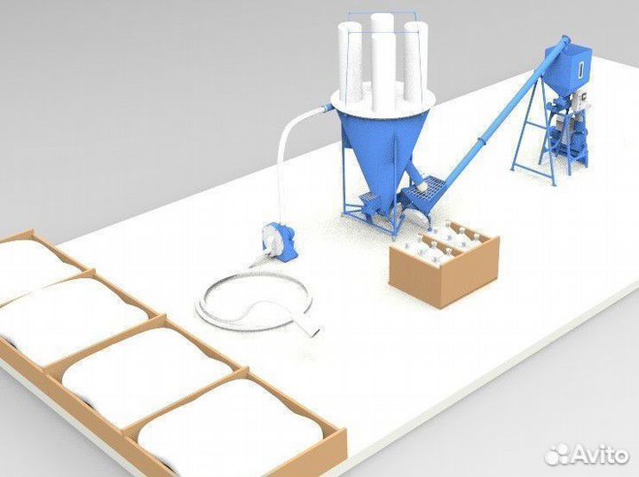 Линия производства гранулированного комбикорма 0,5