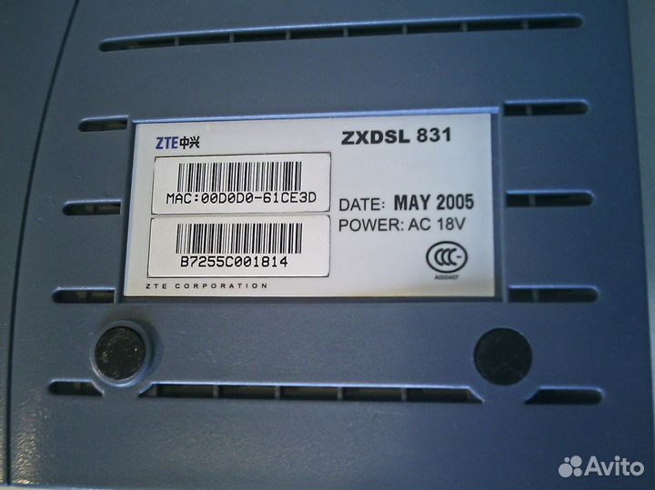 Модем ZTE zxdsl 831, скорость до 7,5 мбит/сек