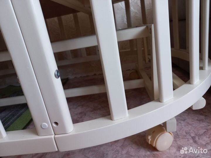 Кроватка круг/овал трансформер с маятником