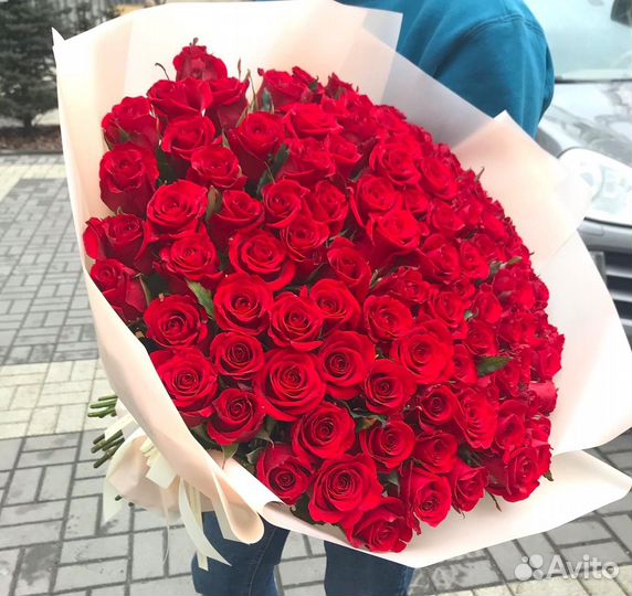 Красные Розы. Большие Букеты Свежих Роз