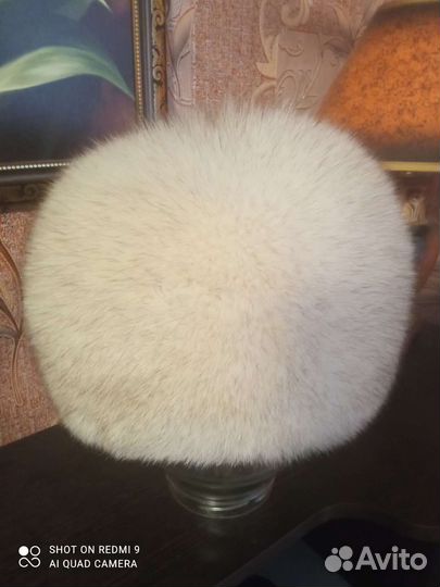 Шапка песец белая