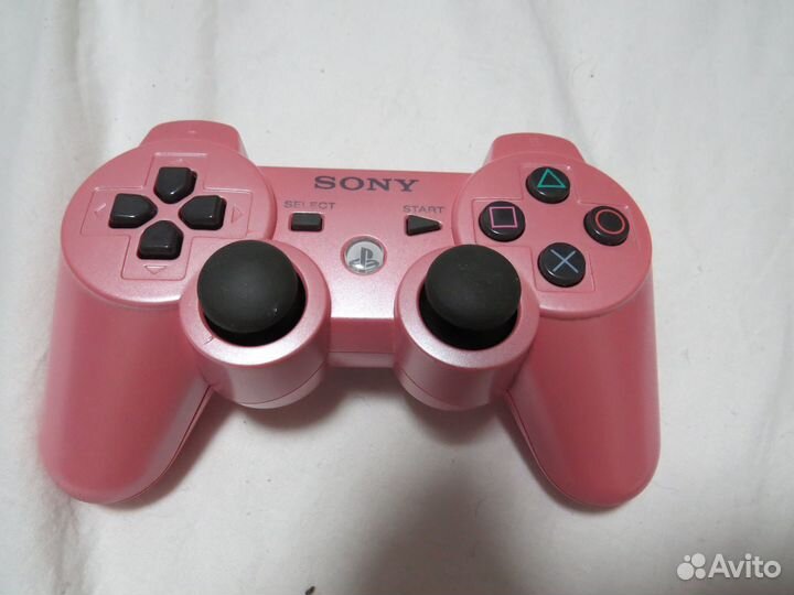 Оригинальный розовый геймпад PS3