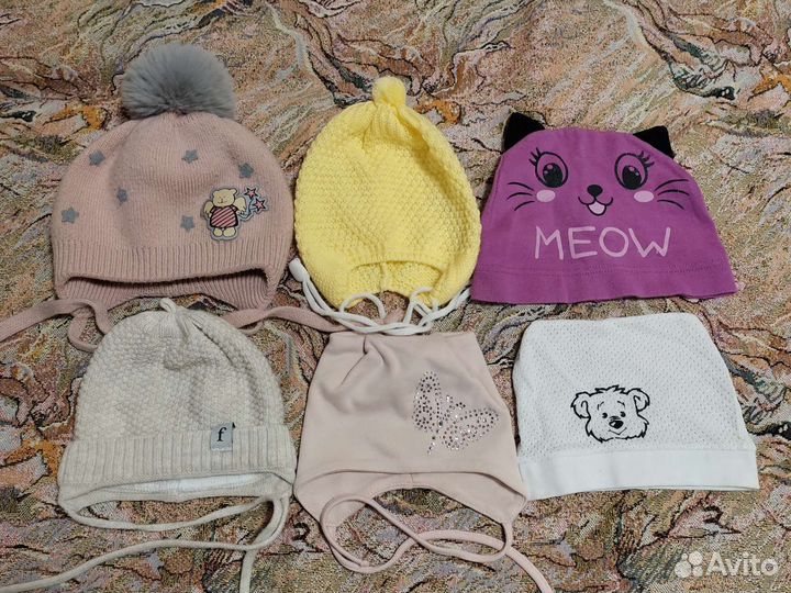 Шапки для девочки на 1 годик