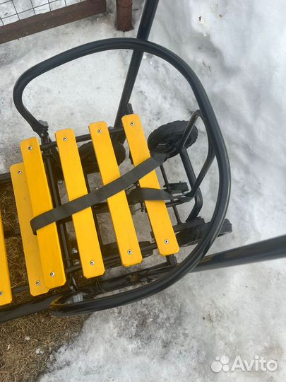 Детские санки для двойни на колесах